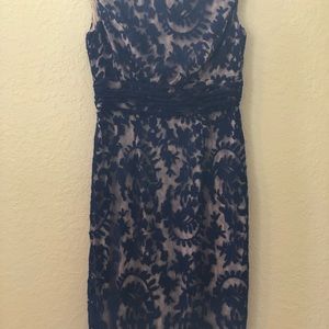 Adrianna Papell Navy Lace Dress